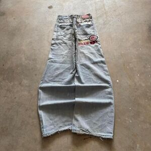 Baggy Ecko Unltd. Wide Leg Southpole Styl Y2K Vintage Denim Jeans 30x32